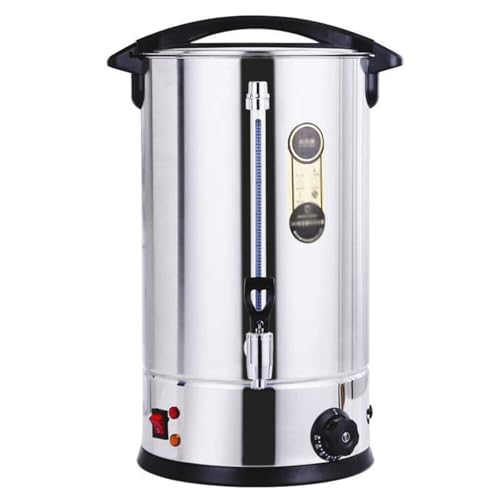 AYCDL Termo Eléctrico De 35 litros, Termo Comercial De Acero Inoxidable con Grifo, Cubo Isotérmico para Café, Agua Y Leche.