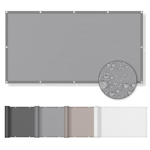 AXT SHADE Voile d'ombrage Imperméable Rectangulaire 3x4m Toile Ombrage UV Protection avec Oeillets pour Terrasse Jardin Extérieur-Gris Clair