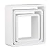 Relaxdays Estantes de Pared en Forma de Cubo, Madera MDF, Blanco, 10x30x30...