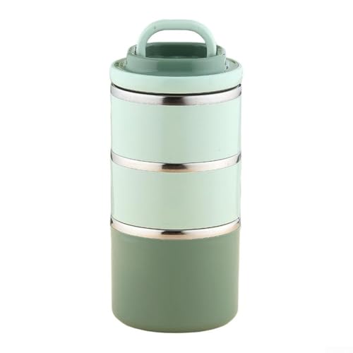 Boîte à déjeuner empilable en acier inoxydable – Récipient alimentaire isotherme à 3 niveaux avec joints en silicone anti-fuite, sac de transport, pour le travail, l'école et les repas en plein air