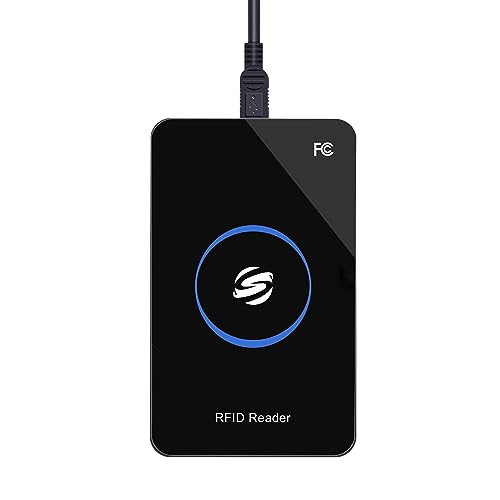 RFID Reader,Ajfwm ID IC Card Reader Scanner RFID Reader Long Range 125KHz/13.56Mhz Dual Frequency Reads TK4001 EM4100 ID IC NFC Card Access Control System Home Again