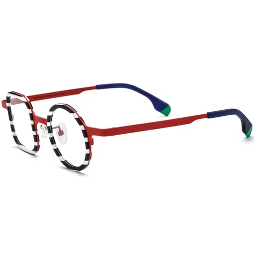 Image of FONEX Acetate Titanium Glasses Frame Women Round Eyeglasses Vintage Eyewear F85816