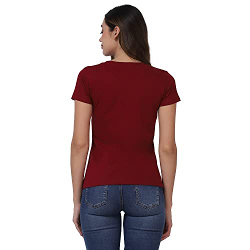 Image of Cotton Half Sleeve T-Shirt for Women, Round Neck Half Sleeves Gym Sports T-Shirt, Casual Women's Regular T-Shirt