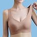 Women's Seamless Sports Light Support Comfy Bralettes Fitness Yoga Bra Wireless Solid Breathable Workout Tank Tops Bra Khaki