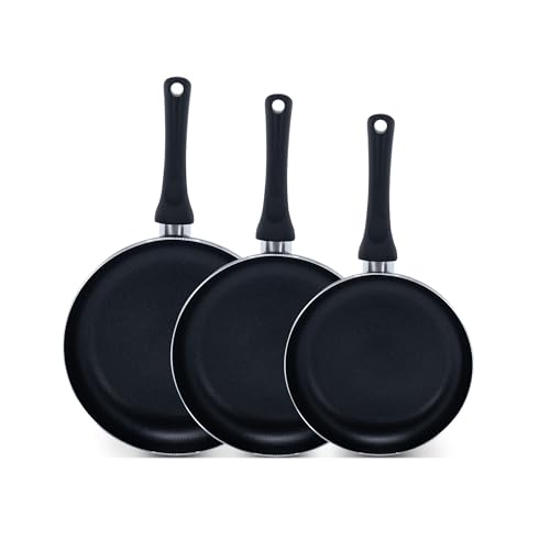 Juego de 3 Sartenes Oryx Antiadherentes - 28 cm, 24 cm y 20 cm - Compatibles con Inducción