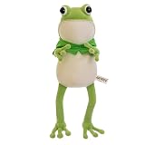 NatureMan 40cm Frog Plush Toy with Cloak Cartoon Frog Stuffed Animal Super Soft Frog Plush Cuddly Bedroom Decoration Pillow Birthday Gift for Kids