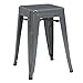 Produktbild Duhome Metall Hocker 46cm Barhocker, Sitzhöhe 46cm Tresenhocker, Stapelbar Eisen Bistrohocker im Industry Design, Grau