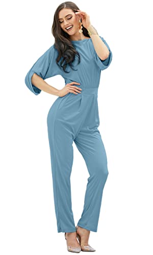 Image of KOH KOH Womens Short Sleeve Semi Formal Cocktail One Piece Jumpsuit Romper