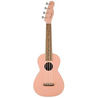 Fender Monterey Concert Ukulele – Shell Pink Bundle with Gig Bag, Tuner, and Austin Bazaar Instructional DVD - Les Beatles, Paul McCartney, John Lennon, RIngo Starr, George Harrison Fender Monterey Concert Ukulele - Shell Pink Bundle with Gig Bag, Tuner, and Austin Bazaar Instructional DVD – Image 2
