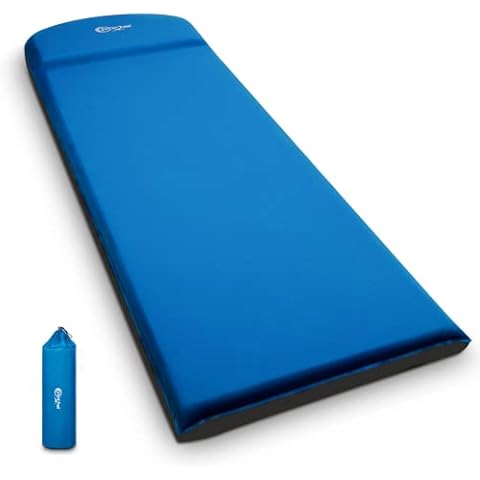 PORTAL Selbstaufblasende Isomatte Camping mit Memory Schaumstoff Aufblasbare Luftmatratze 7cm Dicke Schlafmatte Outdoor Leichte Campingmatratze Cover