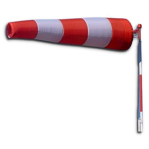 Wind Indicator Flag for Wind Direction, windsock Flag for Airport & Industries - Wind Sock Flag Only (Colour - Orange and White)-image-18