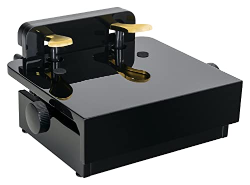 Classic Cantabile Pedalverlängerung - Piano-Pedalerhöhung für Kinder und kleine Menschen - Höhenverstellbar - Kompatibel zu Instrumenten mit zwei oder drei Pedalen - Schwarz Hochglanz