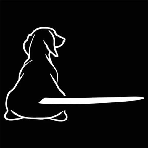Image of White Dog Moving Tail Wiper Sticker, Dog Windshield Wiper Sticker, Waterproof Rear Windshield Wiper Decal, Cute Dog Puppy Car Sticker Automotive Decals, Cartoon Window Wiper Decoration