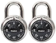 Master Lock MLK1500T COMBINATION LOCK, STAINLESS STEEL, 1-7/8" WIDE, BLACK DIAL, 2/PACKFull Carton Of:16 PK