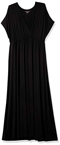 Amazon Essentials Women's Plus Size Waisted Maxi Dress (Available In Plus Size), Black, Medium #TOP5