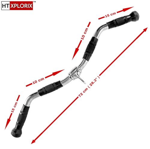 Image of Zig-Zag Handle Bar with Grip | ez bar for Cable - Curl Bar Cable Attachment for Versatile Back & Arm Workouts | Best for Biceps Training