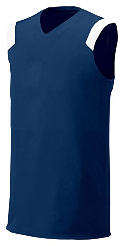 Maillot ado A4 NB2340 col V bleu marine vêtement de sport respirant