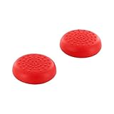 Skque® Silicone Thumb Stick Grip Cap Cover for Sony PlayStation 4 Controller, Red