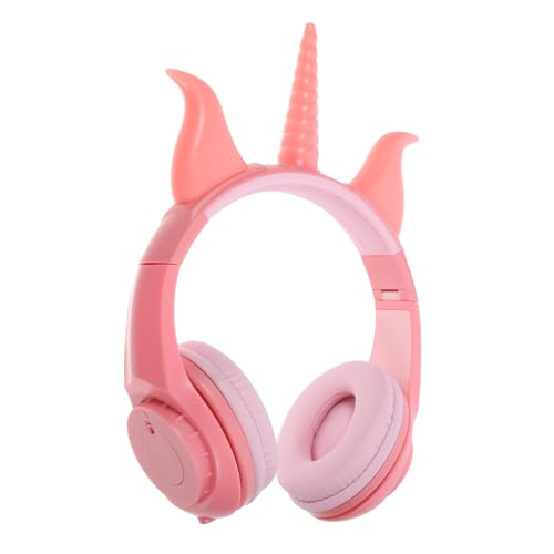 NUOBESTY Auriculares para Plegables Unicornio y LED Brillante Auriculares Infantiles para Niñas Escuchar y Color