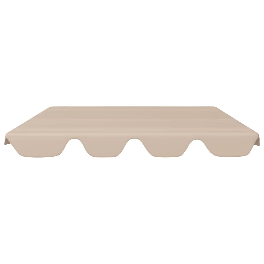 Toit de Rechange pour Balancelle Balançoire de Jardin, 210 x 146 cm (Beige)