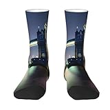 ee mobile london underground Comodidad que absorbe el sudor: estos calcetines Night London Tower Bridge absorben eficazmente el sudor de la superficie de la piel, evitando la humedad y manteniendo tus pies secos durante el ejercicio.