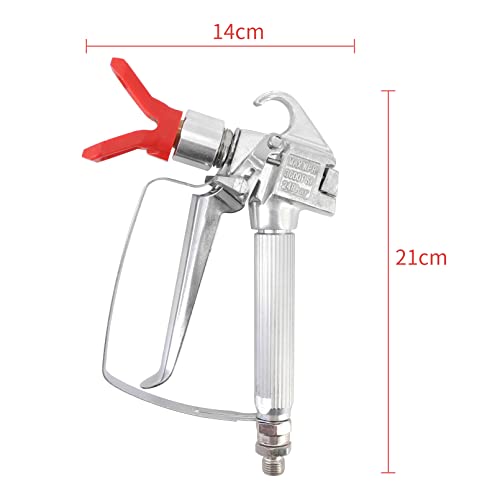 Kipa 3600 Psi Spray Gun With Tip & Guard Airless Paint Sprayer For Titan Wagner High Pressure 3600Psi Aluminum Silver #TOP3