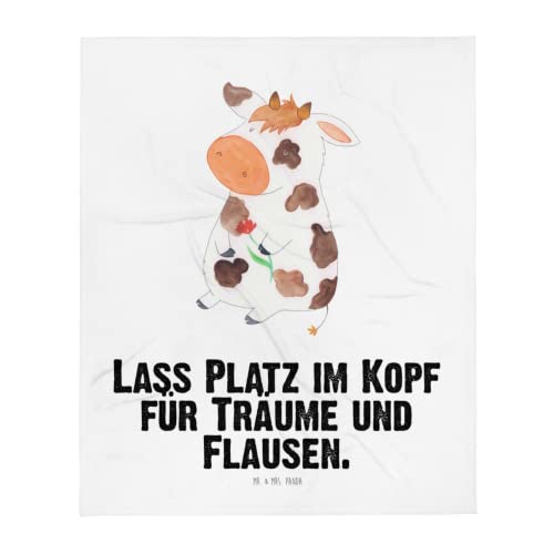 Mr. und Mrs. Panda Decke Kuh - Geschenk, Kühe, Kuscheldecke, Bauernhof, Spruch, Tagesdecke, Plaid, Bettdecke, Milch, Hof, Sofadecke