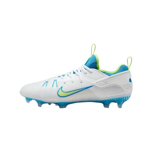 Nike Chaussures basses Huarache 9 Elite pour homme, Blanc/bleu vif/volt, 3