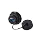 CNLINKO USB 3.0 Connector, Type A Female to Female, Panel Mount Receptacles Socket Jack, Dual USB Port, Outdoor Waterproof IP67, Data + Power, Panel Pass, Industrial Standard