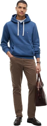 Tommy Hilfiger Herren Hoodie Seasonal Fleece mit Bauchtasche, Blau (Aegean Sea), XXL – Ansicht 5