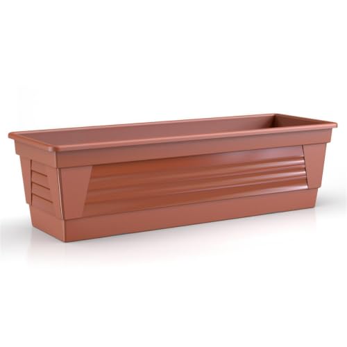 Plastard Blumenkasten 60 cm Terrakotta, Pflanzkasten, Balkonkasten – Ansicht 1