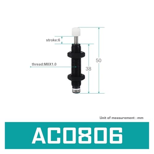 Amortiguador de impactos AC0806-3 para evitar vibraciones en maquinaria 2