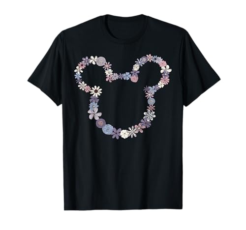 T-shirt Mickey Mouse Disney floral en coton pour femme