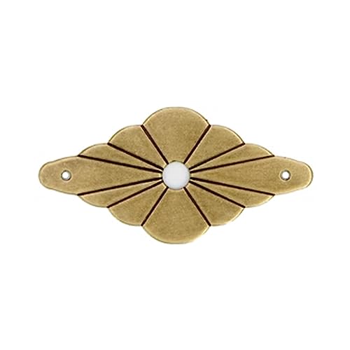 Tiazza 10Pcs Brass Backplate Washers Classical Furniture Decoration Gasket Brass Hardware Accessories (Bronze)