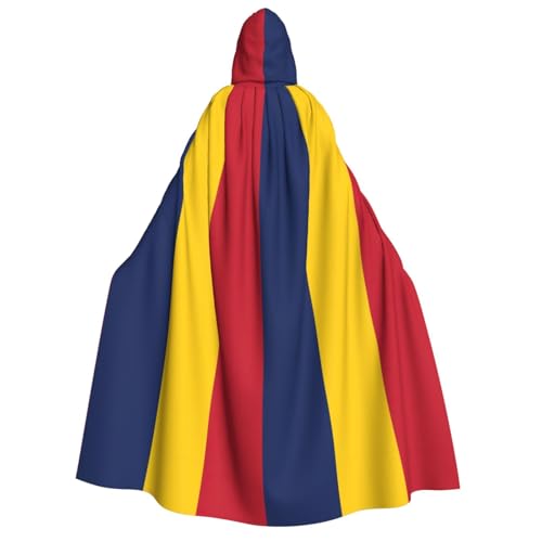 Cape à capuche drapeau du Tchad pour déguisement adulte homme et femme