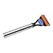 Parker's Gillette Fusion Compatible Razor with Extra Long Heavyweight Stainless Steel Handle - 5 Blade Technology for a Closer Shave - 1 Gillette Fusion Blade Included