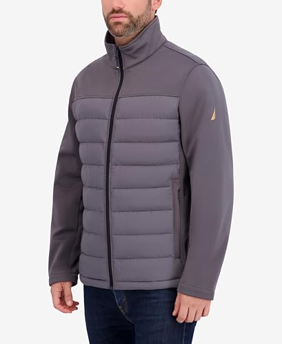 Image of Nautica Men's Lightweight Softshell Jacket - Bonded Fleece Lining, Regular, Big & Tall Sizes
