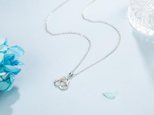 Sister Necklaces Gifts for Sister Birthday Gifts Rhinestone Sterling Silver Knot Necklace for Sisters Jewelry Graduation Gift4