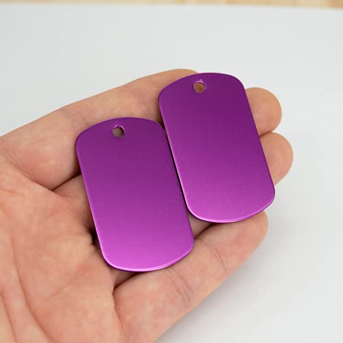 Image of StayMax Aluminum Blank Tags Stamping Blanks 25 Pack (Purple)
