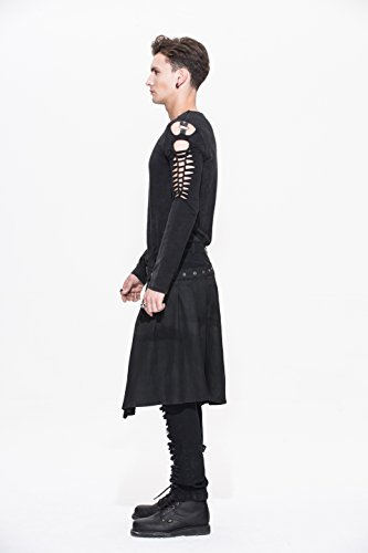 Men Trouers with Kilt Holes Gothic Detachable Slim Casual Pants3