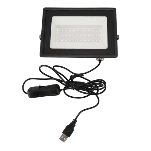 Generic Black Light Party Lamp, Black Light 36LED USB Powered Lamp, 180°Light Angle, Aluminum Alloy Shell, for Festivals, Body Painting, Fluorescent Poster
