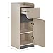 BarberPub Salon Spa Storage Cabinet, Barber Hair Stylist Station with 1 Drawer and 1 Cabinet, Beauty Salon Organizers 40” Tall DC2022 (Iron-Gray&Beige)