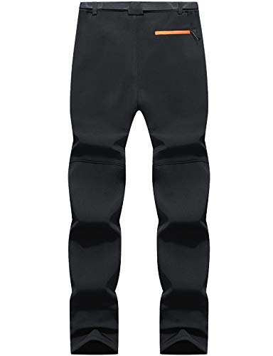 BenBoy Damen Wanderhose Wasserdicht Softshellhose Outdoorhose Winddicht Warm Gefüttert Winter Skihose Snowboardhose Trekkinghose,KZ2987W-Black-M