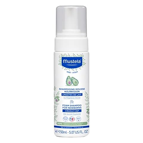 Mustela Cradle Cap Foam Shampoo for Newborn - Fragrance-Free Baby Shampoo for Seborrheic Dermatitis - Helps to minimize Scalp Flakes - Clinically & Dermatologist Tested - 5.07 fl. oz. Cover
