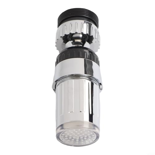 Nexbrill Embout de robinet de cuisine LED M22/M24, 3 couleurs changeantes, aérateur de robinet pivotant à 360°, pulvérisateur en plastique chromé sans...