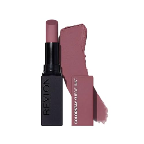Image of REVLON ColorStay Suede INK Lipstick, Waterproof, Longwear, Transfer proof, Antioxidant-rich Vitamin E, With Vegan Formula made without parabens, Power Trip - 012
