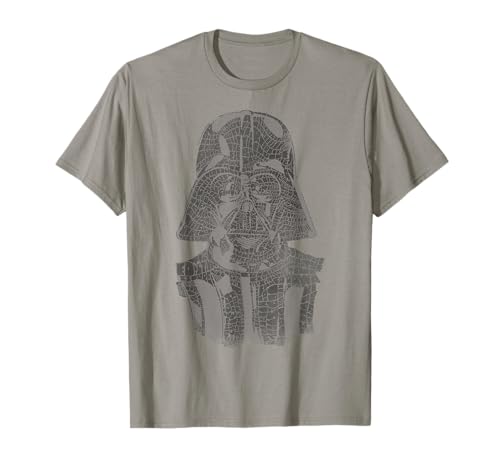 T-shirt Star Wars Vader noir haut coton graphique casque texturé