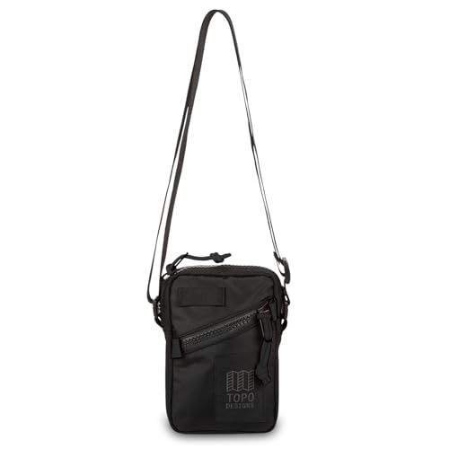 Topo Designs Mini Shoulder Bag (Black/Black/Black) | Over Shoulder Sling Crossbody Bag for Daily...
