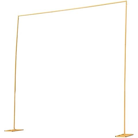 Flower Arch Frame Wedding Gold Backdrop Stand Balloon Column 3X3M Gold Rectangle Metal for Birthday Party Decoration Cover
