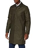 Parka Amazon-Marke: find. Herren Mantel Smart Long Length Mac, Grün (Khaki), L, Label: L